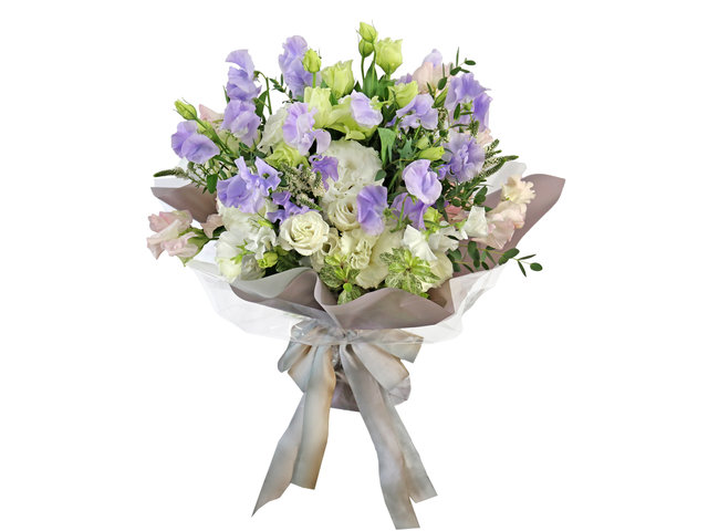 Florist Flower Bouquet - Sweet Pea Bouquet BG13 - L1572 Photo