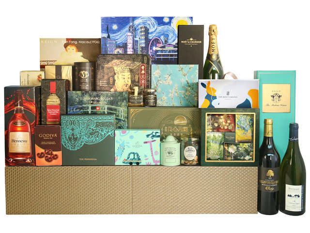 Mid-Autumn Gift Hamper - Mooncake Quintet Deluxe Wine and Food Hamper MB1 - 2MR0719A9 Photo