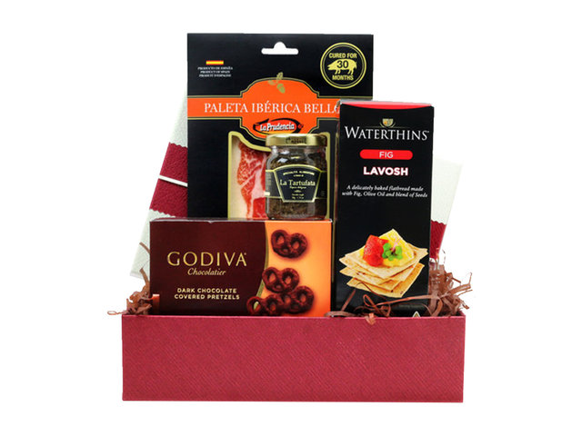 Wine n Food Hamper - Fancy Spanish Ham And Pastry Gift Hamper FH44 - L76607054 Photo