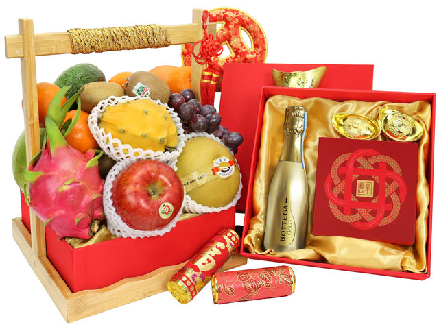 新年果篮Hamper - 新年美食水果礼篮 M17 - CH20111A4 Photo